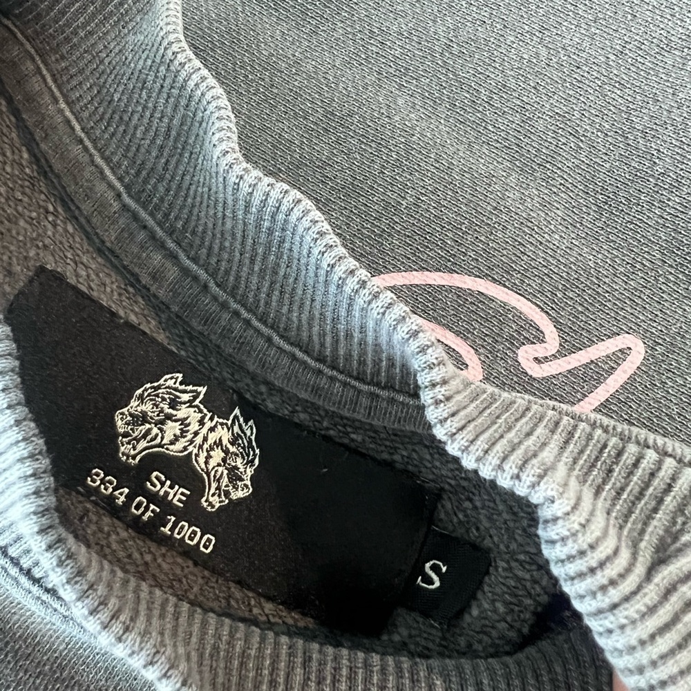 Darc Sport Black Crewneck Sweater with Pink Graphic - Picture 3 of 3